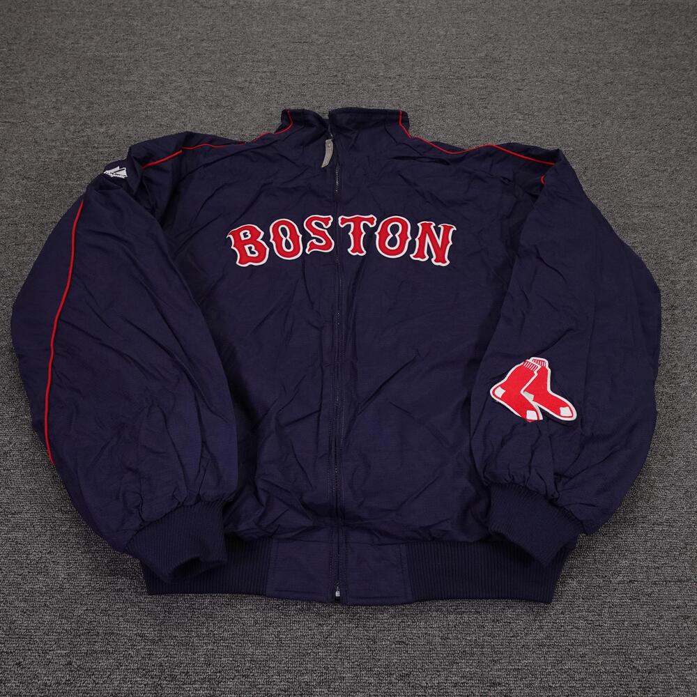 Boston Red Sox Jacket Mens XL Blue MLB Baseball Majestic Authentic Collection